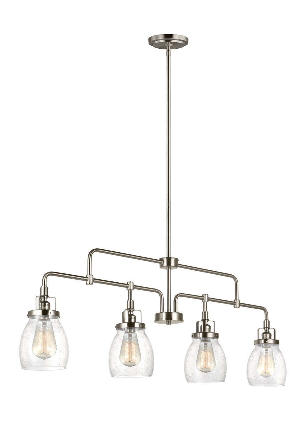Generation Lighting Canada - Four Light Island Pendant - Belton - Brushed Nickel- Union Lighting Luminaires Decor