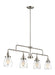 Generation Lighting Canada - Four Light Island Pendant - Belton - Brushed Nickel- Union Lighting Luminaires Decor