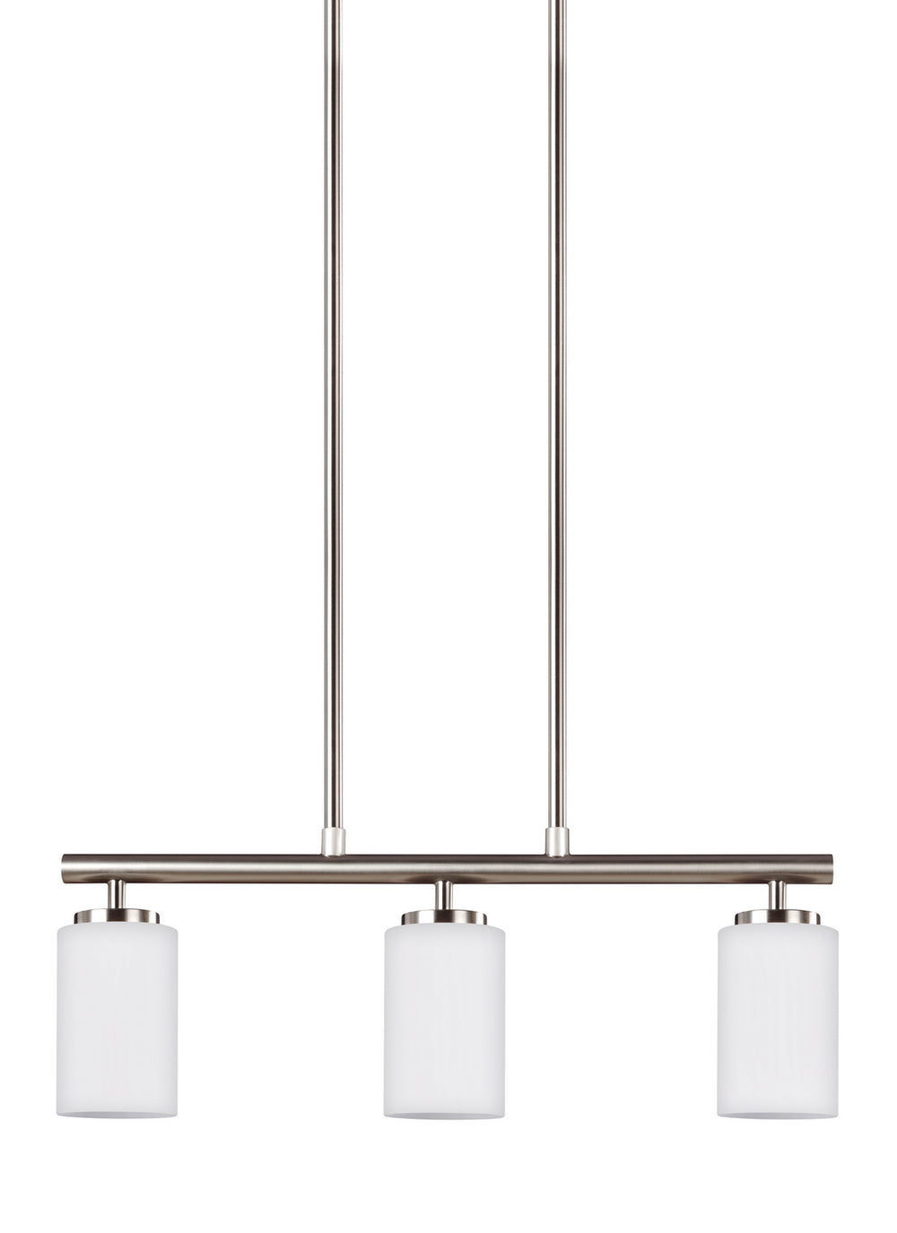 Generation Lighting Canada - Three Light Island Pendant - Oslo - Brushed Nickel- Union Lighting Luminaires Decor