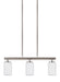 Generation Lighting Canada - Three Light Island Pendant - Oslo - Brushed Nickel- Union Lighting Luminaires Decor