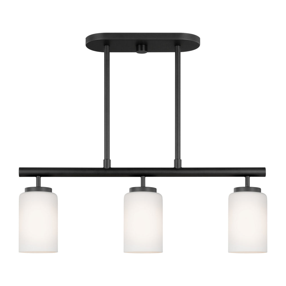 Generation Lighting Canada - Three Light Island Pendant - Oslo - Midnight Black- Union Lighting Luminaires Decor
