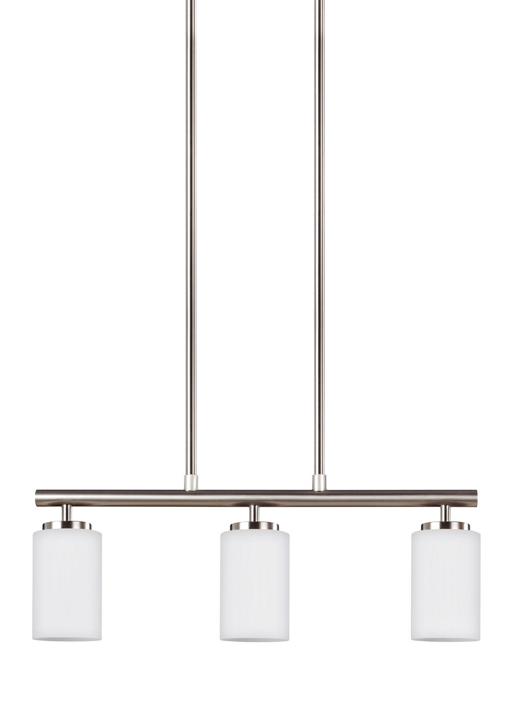 Generation Lighting Canada - Three Light Island Pendant - Oslo - Brushed Nickel- Union Lighting Luminaires Decor