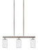 Generation Lighting Canada - Three Light Island Pendant - Oslo - Brushed Nickel- Union Lighting Luminaires Decor