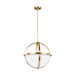 Generation Lighting Canada - Three Light Pendant - Alturas - Satin Brass- Union Lighting Luminaires Decor