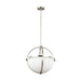 Generation Lighting Canada - Three Light Pendant - Alturas - Brushed Nickel- Union Lighting Luminaires Decor