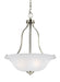 Generation Lighting Canada - Three Light Pendant - Emmons - Brushed Nickel- Union Lighting Luminaires Decor