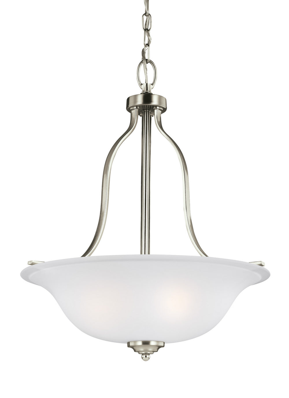 Generation Lighting Canada - Three Light Pendant - Emmons - Brushed Nickel- Union Lighting Luminaires Decor
