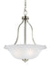 Generation Lighting Canada - Three Light Pendant - Emmons - Brushed Nickel- Union Lighting Luminaires Decor