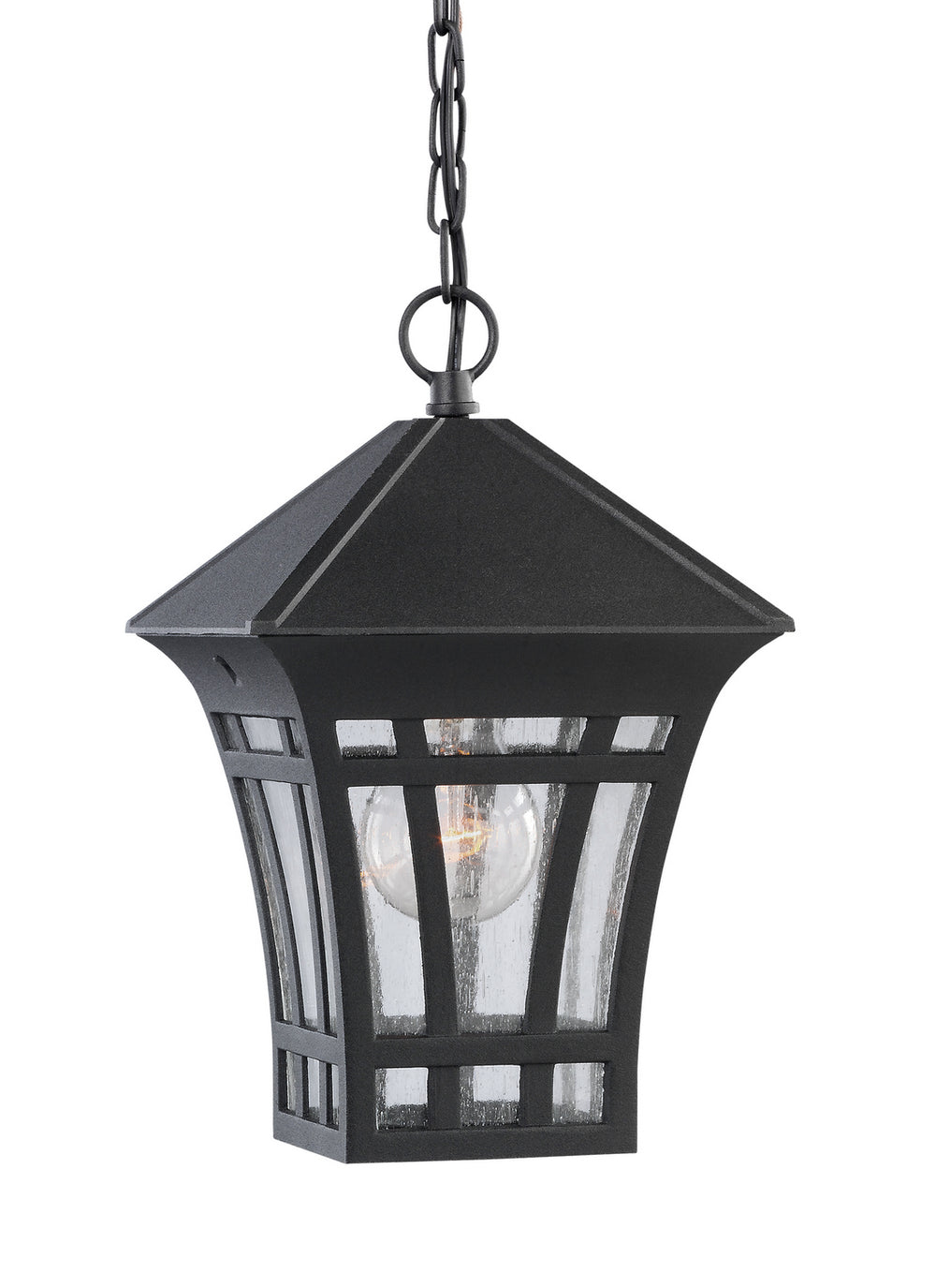 Generation Lighting Canada - One Light Outdoor Pendant - Herrington - Black- Union Lighting Luminaires Decor