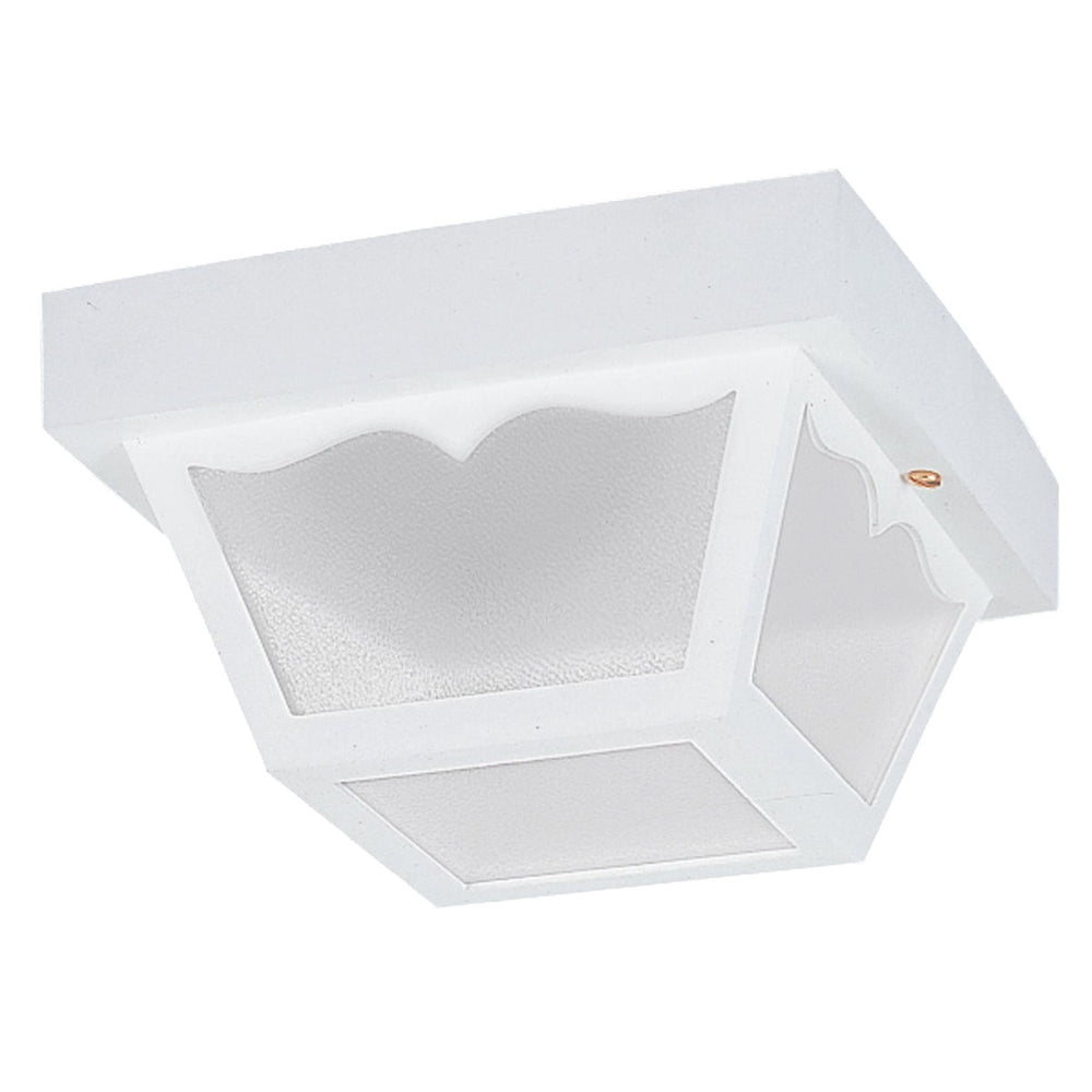 Generation Lighting Canada - One Light Outdoor Flush Mount - Outdoor Ceiling - White- Union Lighting Luminaires Decor