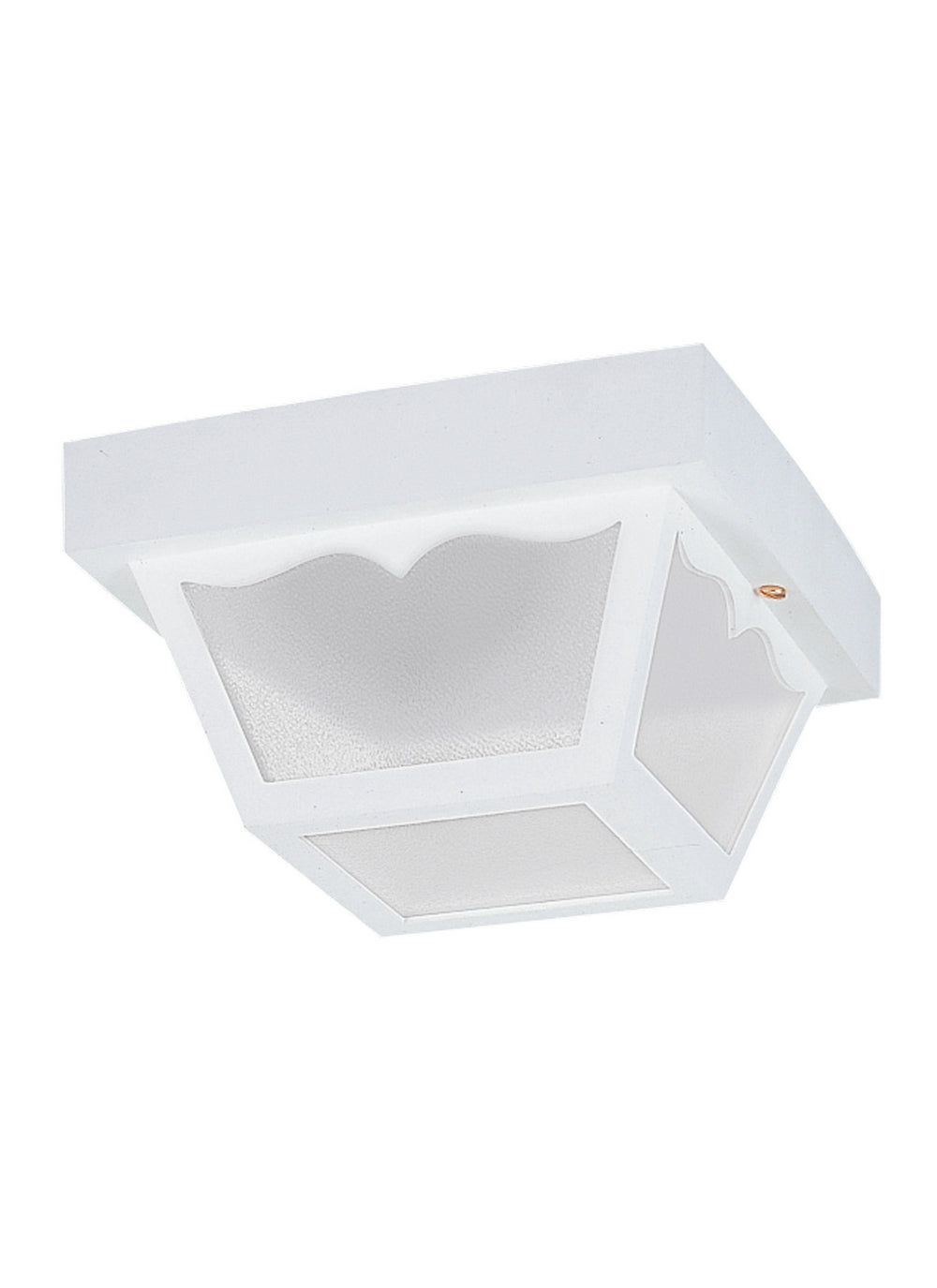 Generation Lighting Canada - One Light Outdoor Flush Mount - Outdoor Ceiling - White- Union Lighting Luminaires Decor