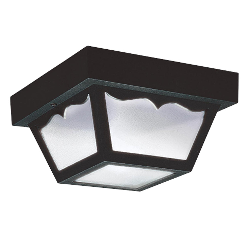 Generation Lighting Canada - One Light Outdoor Flush Mount - Outdoor Ceiling - Black- Union Lighting Luminaires Decor