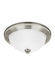Generation Lighting Canada - One Light Flush Mount - Geary - Brushed Nickel- Union Lighting Luminaires Decor
