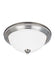 Generation Lighting Canada - Two Light Flush Mount - Geary - Brushed Nickel- Union Lighting Luminaires Decor