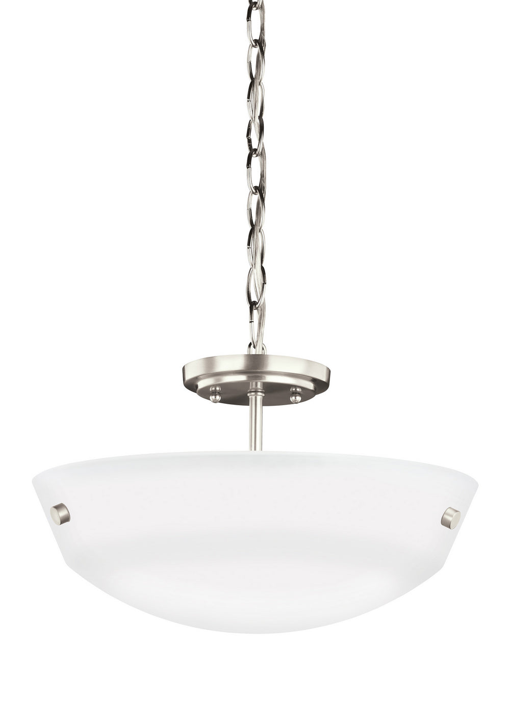 Generation Lighting Canada - Two Light Semi-Flush Convertible Pendant - Kerrville - Brushed Nickel- Union Lighting Luminaires Decor