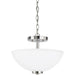 Generation Lighting Canada - Two Light Semi-Flush Convertible Pendant - Oslo - Chrome- Union Lighting Luminaires Decor