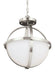 Generation Lighting Canada - Two Light Semi-Flush Convertible Pendant - Alturas - Brushed Nickel- Union Lighting Luminaires Decor
