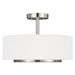 Generation Lighting Canada - Two Light Semi-Flush Convertible Pendant - Nance - Brushed Nickel- Union Lighting Luminaires Decor