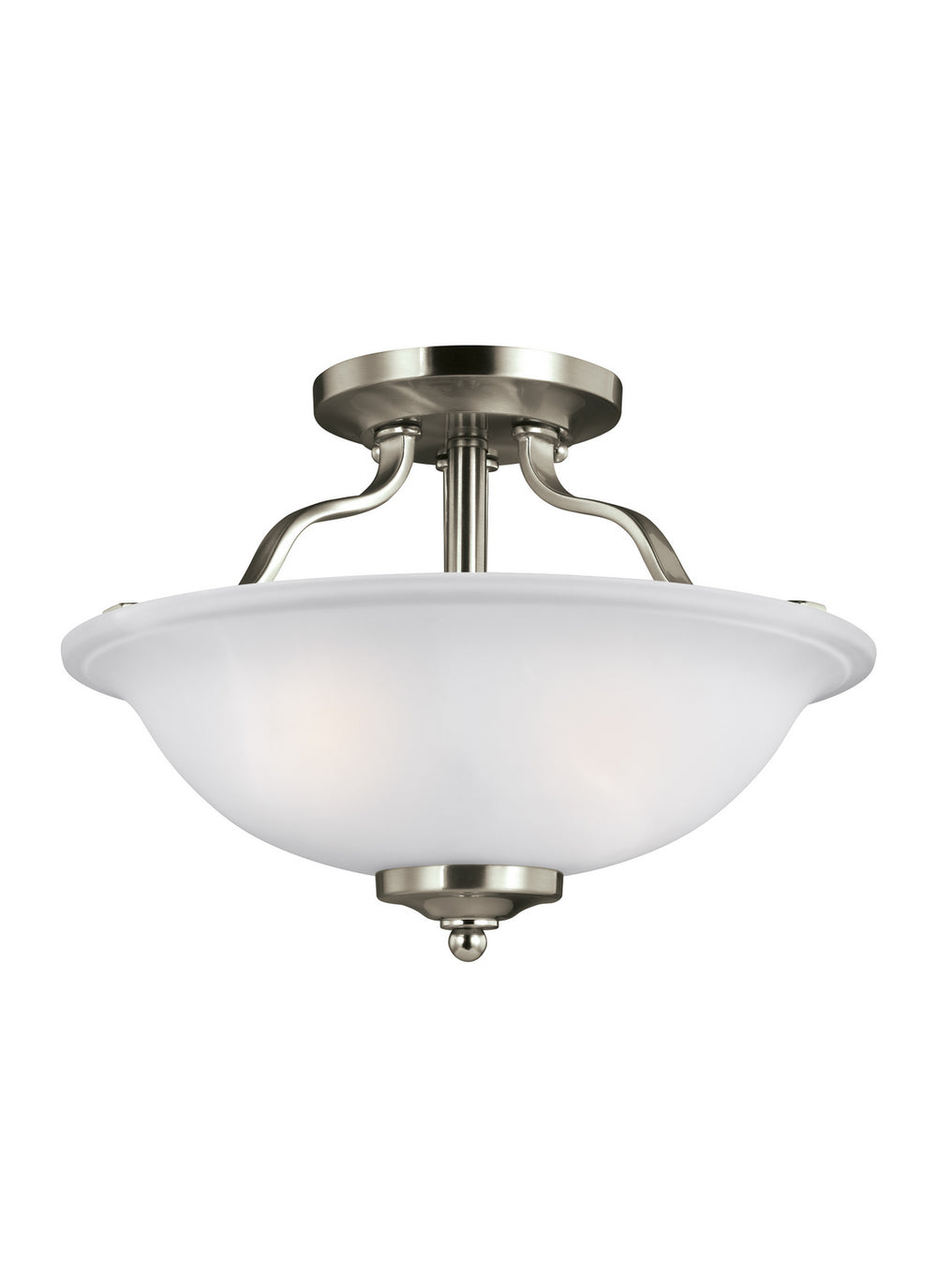 Generation Lighting Canada - Two Light Semi-Flush Mount - Emmons - Brushed Nickel- Union Lighting Luminaires Decor