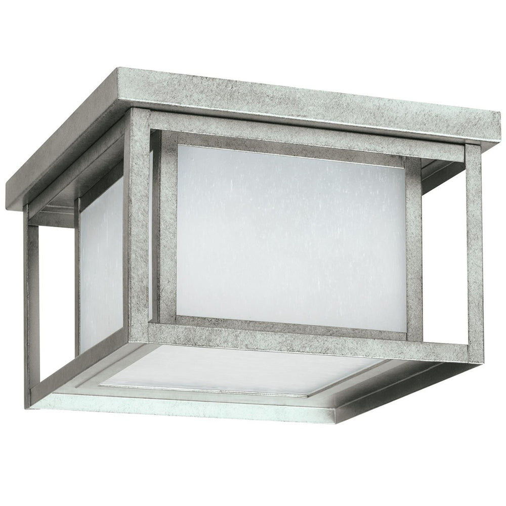 Generation Lighting Canada - Two Light Outdoor Flush Mount - Hunnington - Weathered Pewter- Union Lighting Luminaires Decor