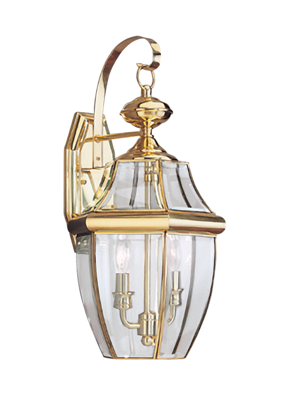 Generation Lighting Canada - Two Light Outdoor Wall Lantern - Lancaster - Polished Brass- Union Lighting Luminaires Decor