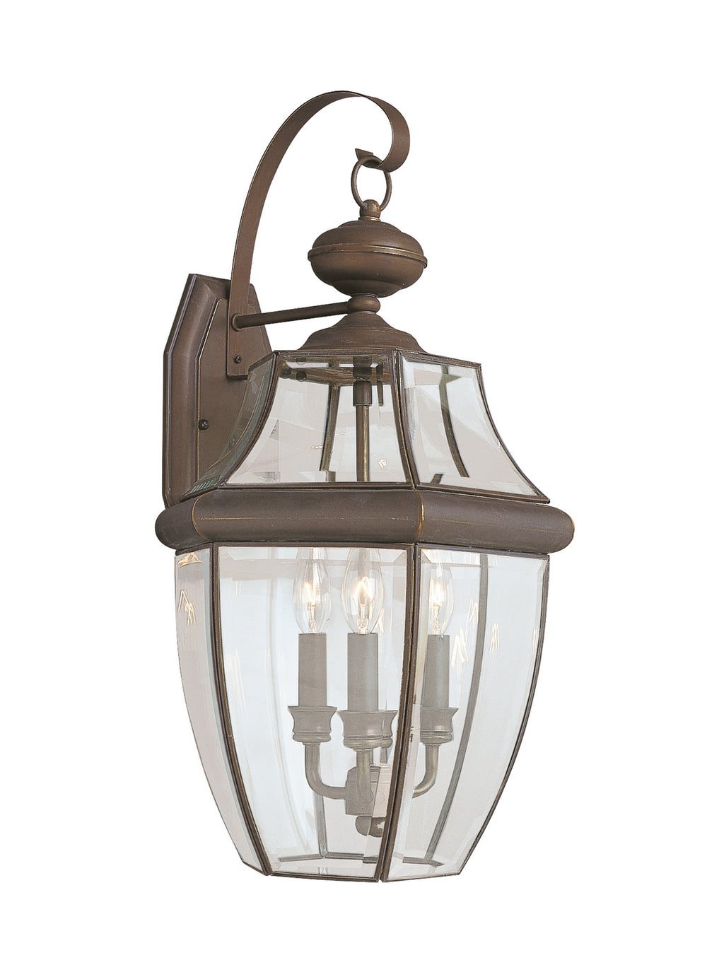 Generation Lighting Canada - Three Light Outdoor Wall Lantern - Lancaster - Antique Bronze- Union Lighting Luminaires Decor