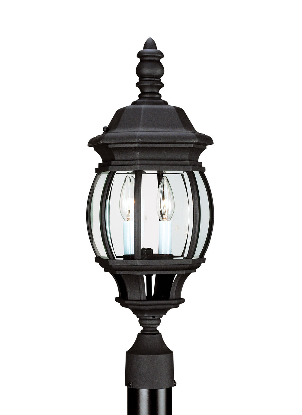 Generation Lighting Canada - Two Light Outdoor Post Lantern - Wynfield - Black- Union Lighting Luminaires Decor