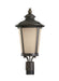 Generation Lighting Canada. - One Light Outdoor Post Lantern - Cape May - Burled Iron- Union Lighting Luminaires Decor