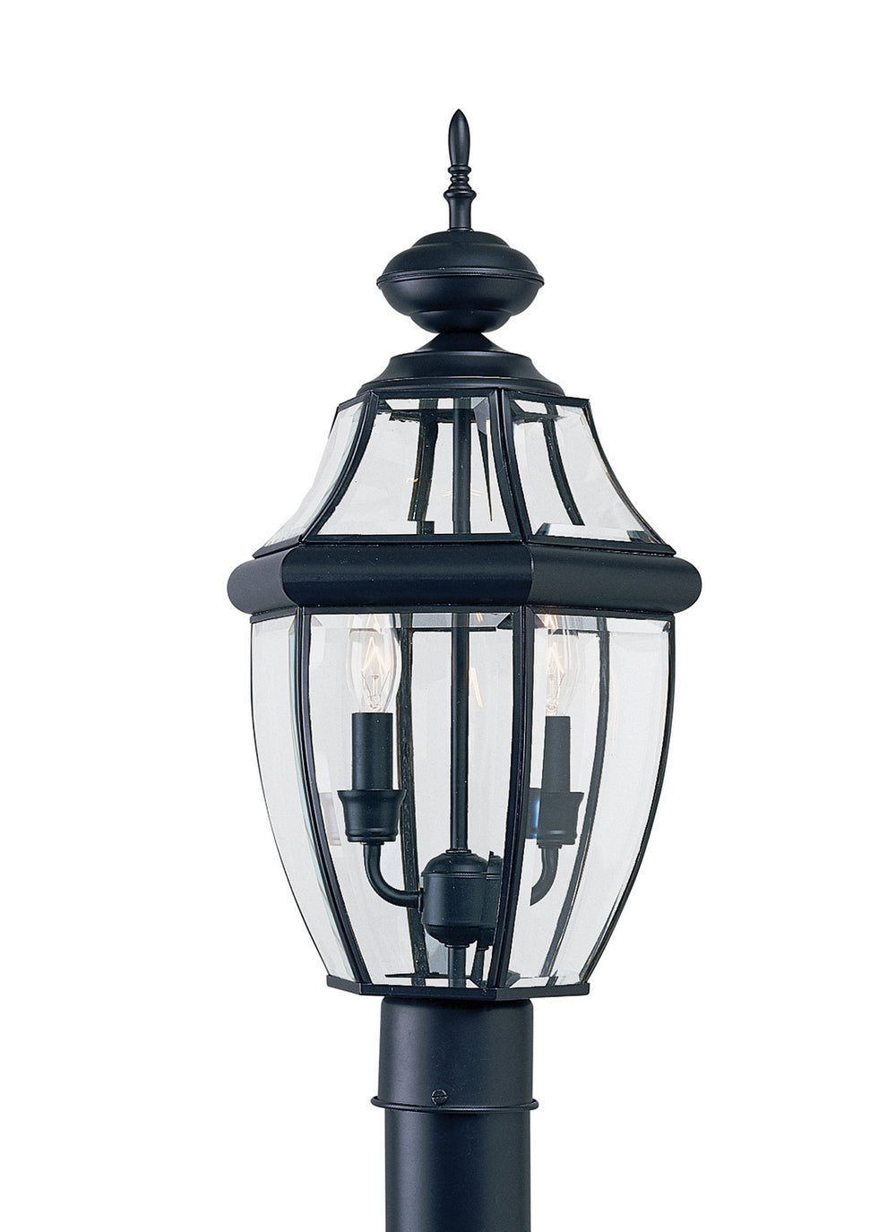 Generation Lighting Canada - Two Light Outdoor Post Lantern - Lancaster - Black- Union Lighting Luminaires Decor