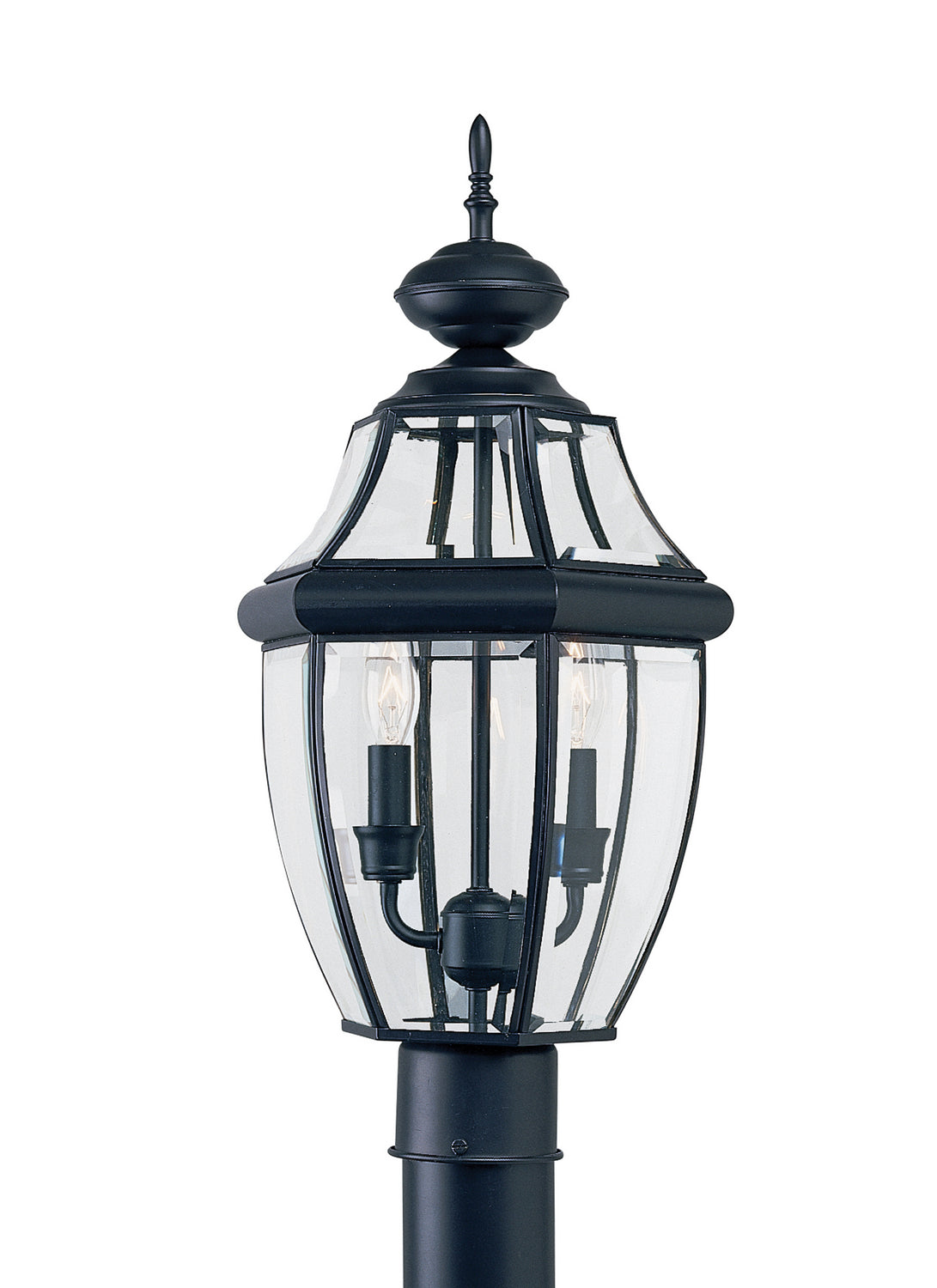Generation Lighting Canada. - Two Light Outdoor Post Lantern - Lancaster - Black- Union Lighting Luminaires Decor