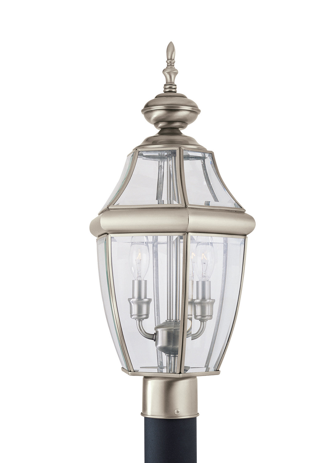 Generation Lighting Canada. - Two Light Outdoor Post Lantern - Lancaster - Antique Brushed Nickel- Union Lighting Luminaires Decor