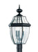 Generation Lighting Canada - Three Light Outdoor Post Lantern - Lancaster - Black- Union Lighting Luminaires Decor