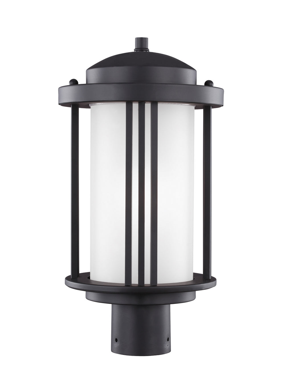 Generation Lighting Canada - One Light Outdoor Post Lantern - Crowell - Black- Union Lighting Luminaires Decor