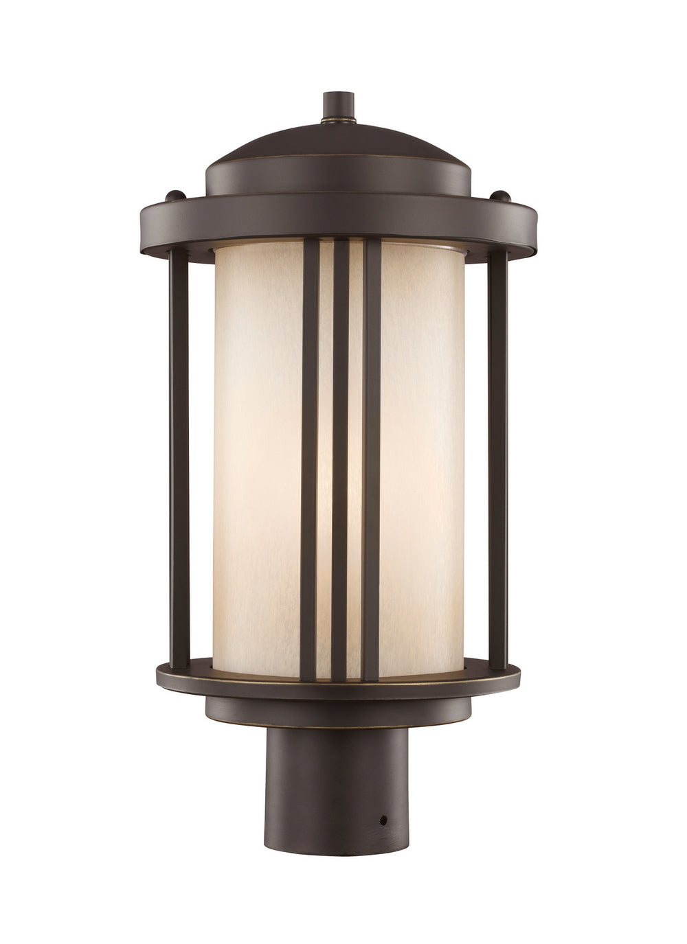 Generation Lighting Canada - One Light Outdoor Post Lantern - Crowell - Antique Bronze- Union Lighting Luminaires Decor