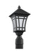 Generation Lighting Canada. - One Light Outdoor Post Lantern - Herrington - Black- Union Lighting Luminaires Decor