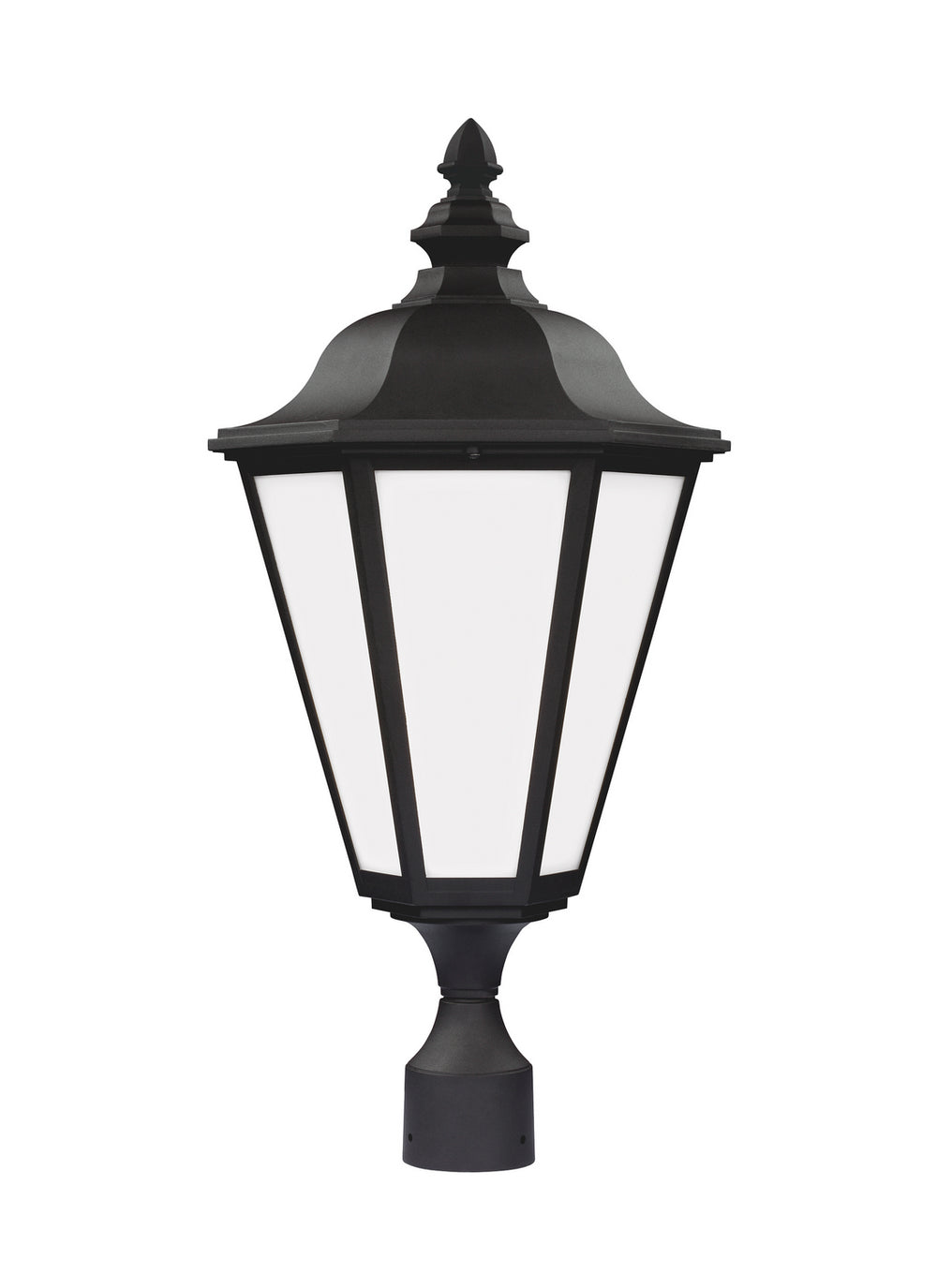 Generation Lighting Canada - One Light Outdoor Post Lantern - Brentwood - Black- Union Lighting Luminaires Decor