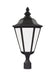 Generation Lighting Canada - One Light Outdoor Post Lantern - Brentwood - Black- Union Lighting Luminaires Decor