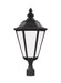 Generation Lighting Canada - One Light Outdoor Post Lantern - Brentwood - Black- Union Lighting Luminaires Decor