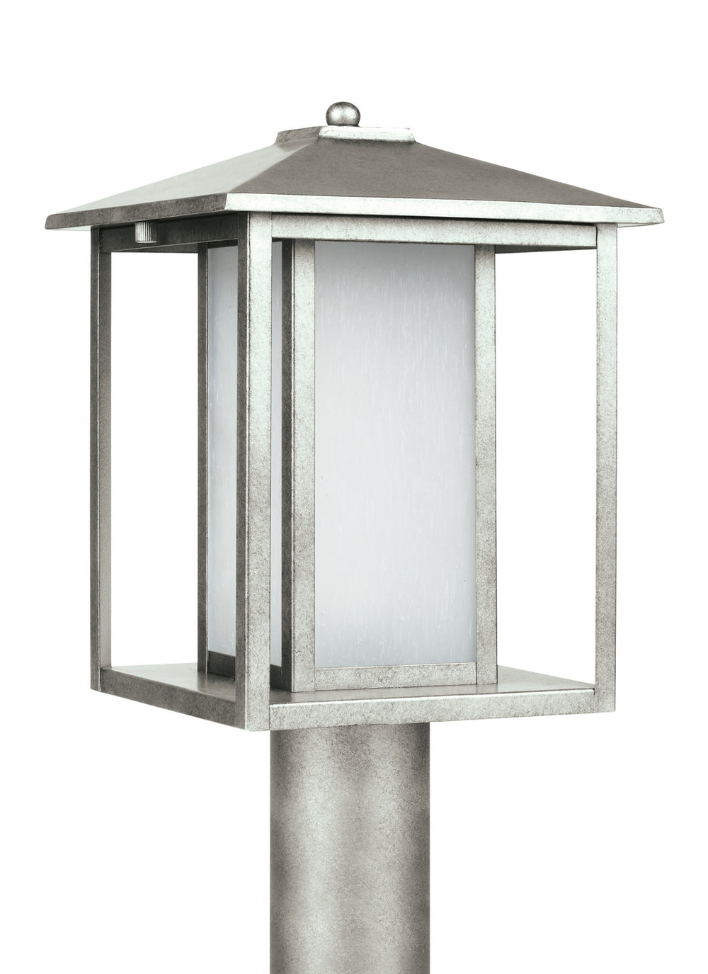 Generation Lighting Canada - One Light Outdoor Post Lantern - Hunnington - Weathered Pewter- Union Lighting Luminaires Decor