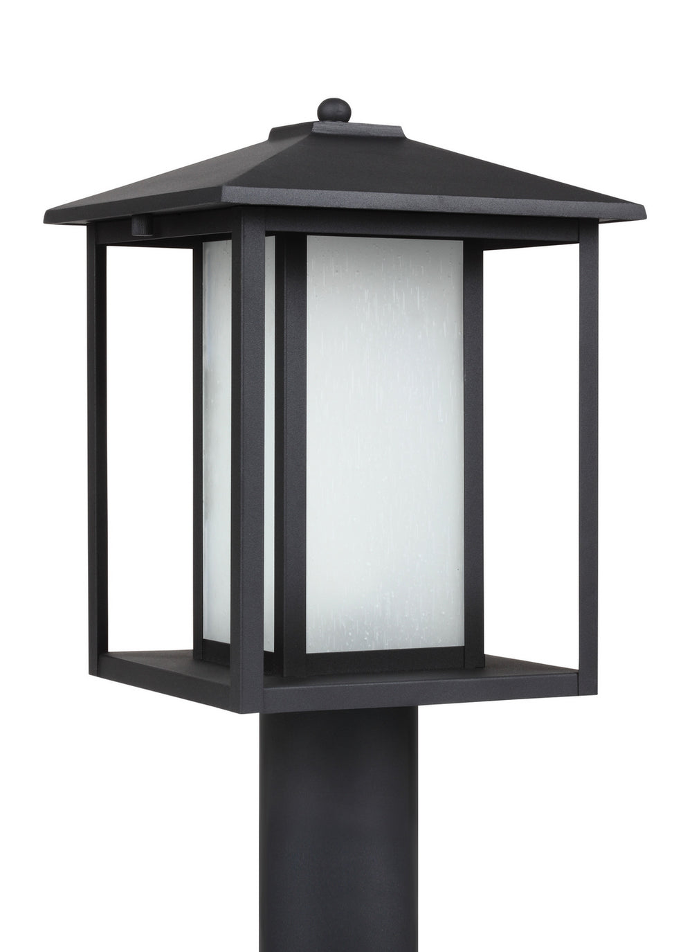 Generation Lighting Canada - One Light Outdoor Post Lantern - Hunnington - Black- Union Lighting Luminaires Decor