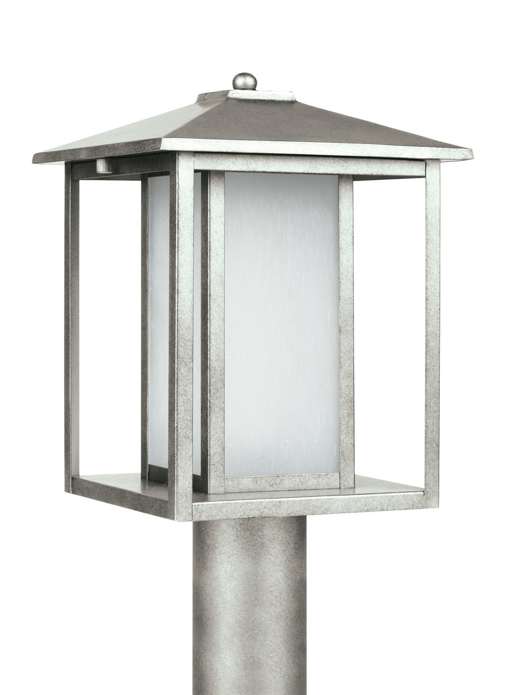 Generation Lighting Canada - One Light Outdoor Post Lantern - Hunnington - Weathered Pewter- Union Lighting Luminaires Decor