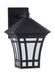 Generation Lighting Canada - One Light Outdoor Wall Lantern - Herrington - Black- Union Lighting Luminaires Decor