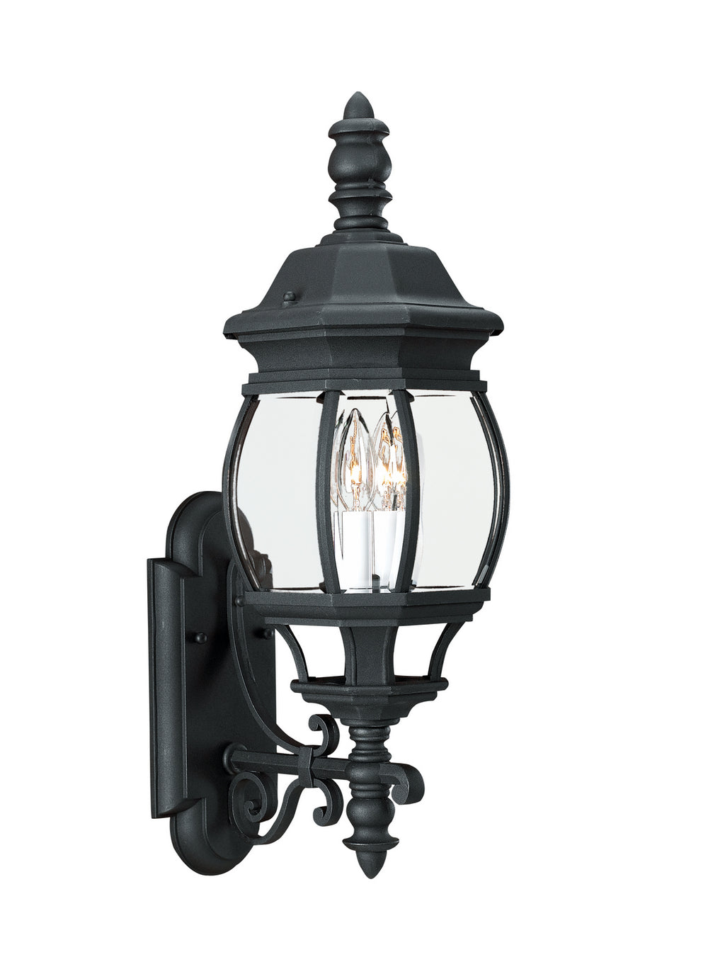 Generation Lighting Canada - Two Light Outdoor Wall Lantern - Wynfield - Black- Union Lighting Luminaires Decor