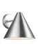 Generation Lighting Canada - One Light Outdoor Wall Lantern - Crittenden - Satin Aluminum- Union Lighting Luminaires Decor