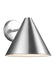 Generation Lighting Canada - One Light Outdoor Wall Lantern - Crittenden - Satin Aluminum- Union Lighting Luminaires Decor