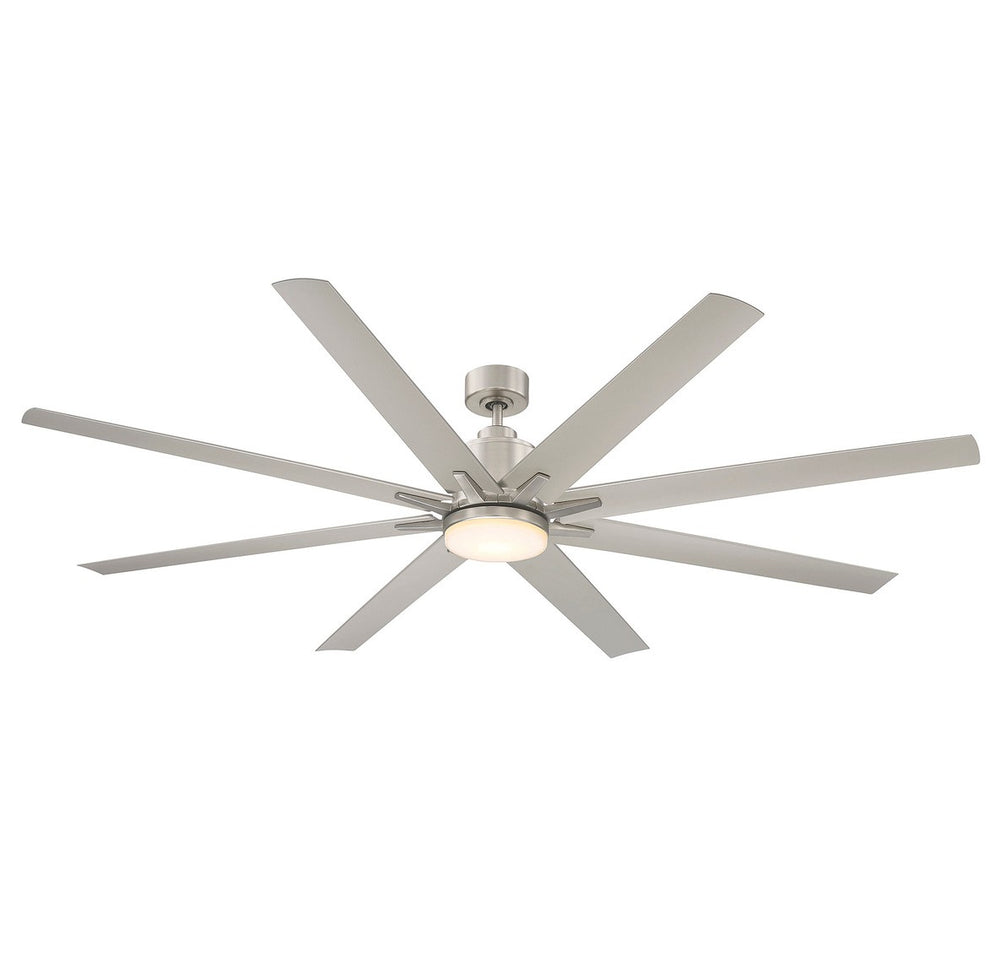 Meridian - 72" Outdoor Ceiling Fan - Bluffton - Brushed Nickel- Union Lighting Luminaires Decor