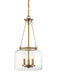 Savoy House - Three Light Pendant - Akron - Warm Brass- Union Lighting Luminaires Decor