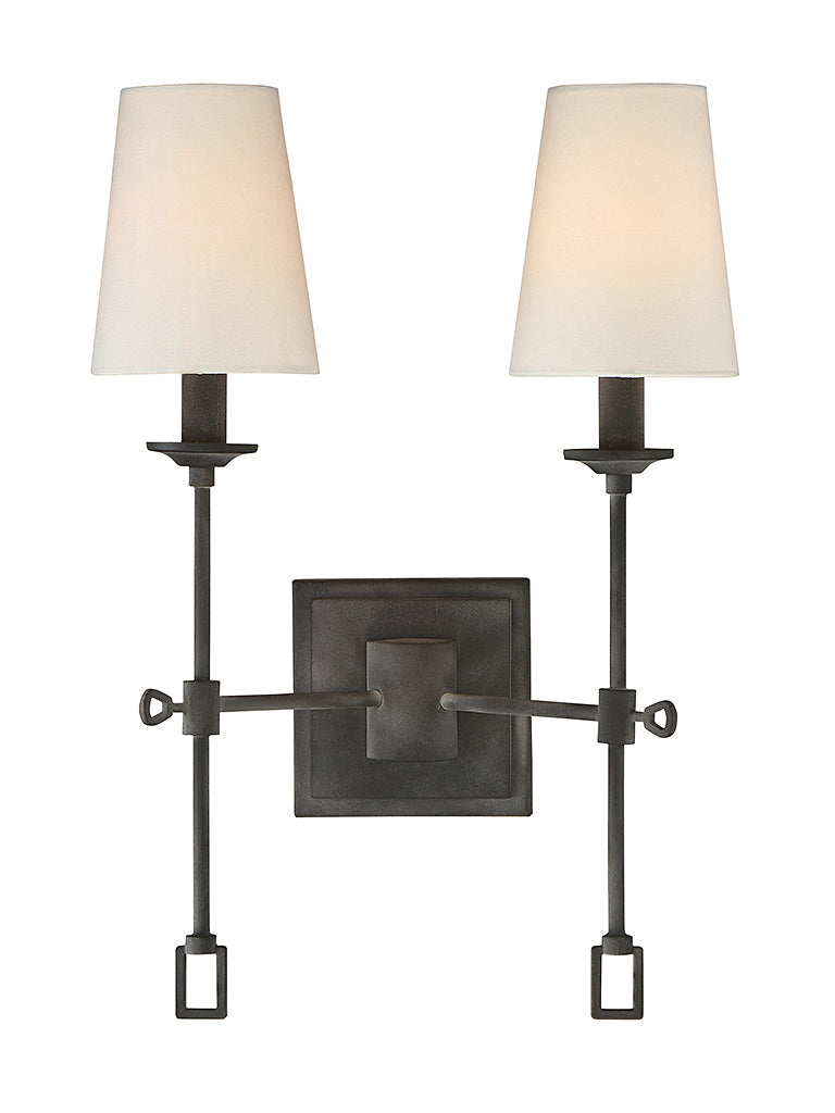 Savoy House - Two Light Wall Sconce - Lorainne - Oxidized Black- Union Lighting Luminaires Decor