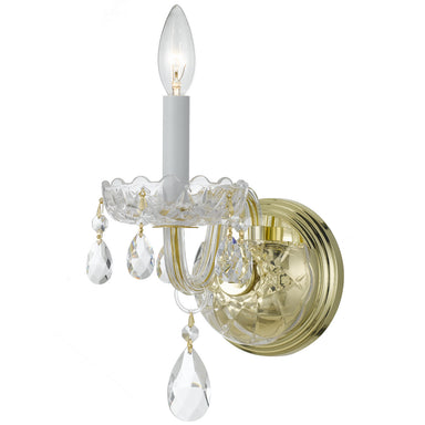 Crystorama - One Light Wall Sconce - Traditional Crystal - Polished Brass- Union Lighting Luminaires Decor