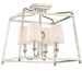 Crystorama - Four Light Semi Flush Mount - Sylvan - Polished Nickel- Union Lighting Luminaires Decor